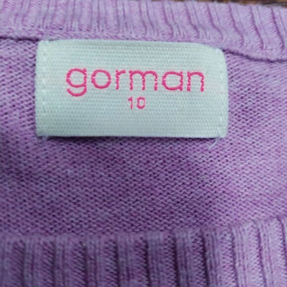 Gorman Purple Crew Neck Knit Pullover Long Sleeve Sweater Stacey Jumper Size 10 - Picture 7 of 12